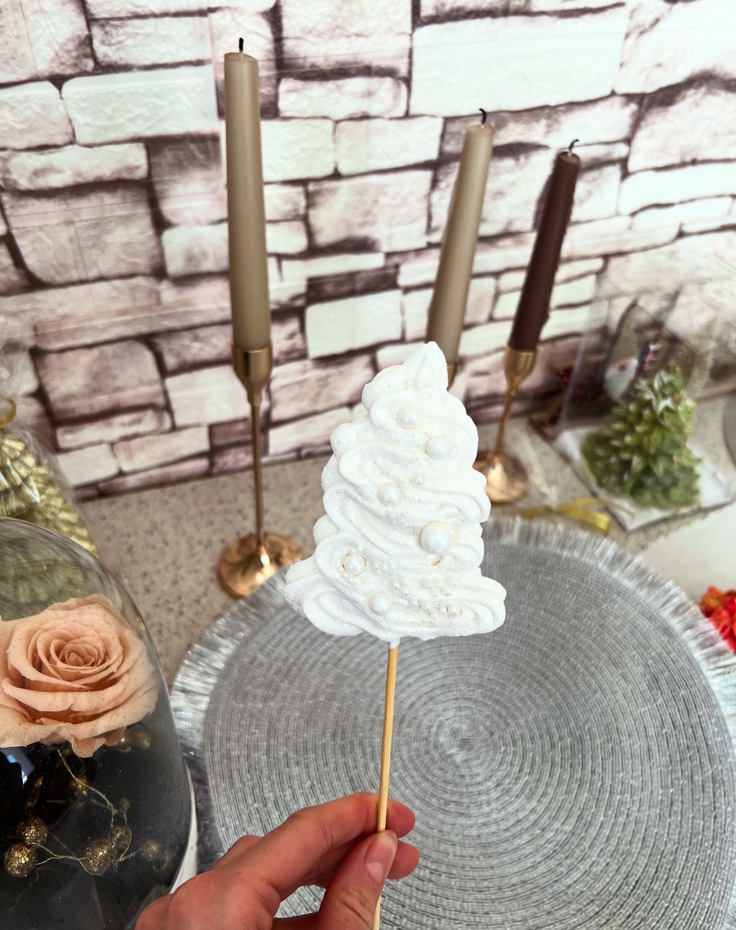 Sweet Candy Christmas Tree brad din bezea pe băț